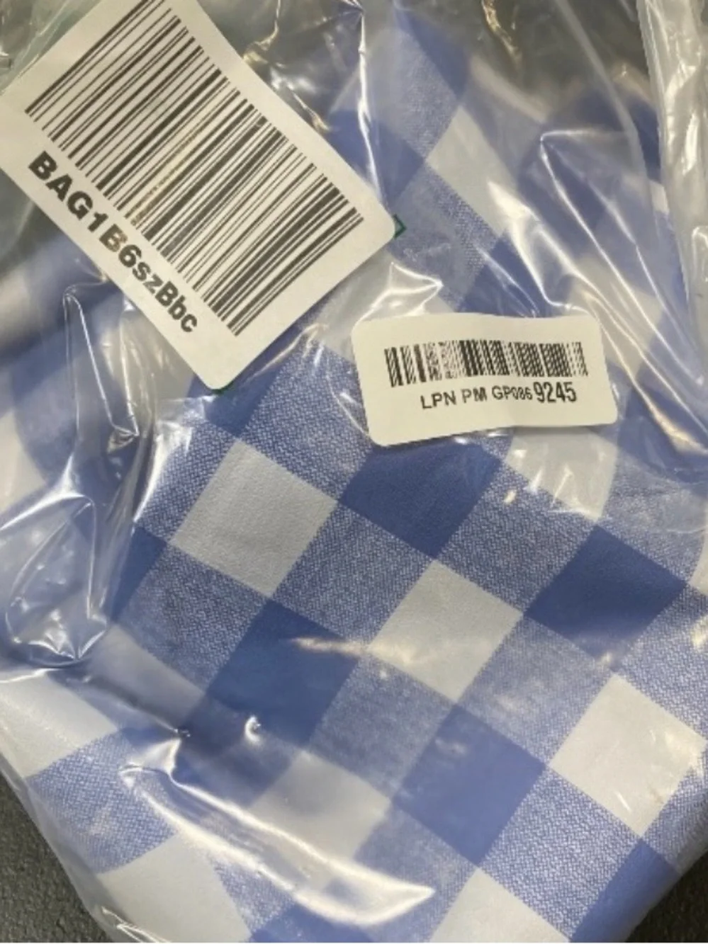 Gingham Tablecloth Waterproof PVC Plastic Easy Clean Rectangular 54x108” BLUE